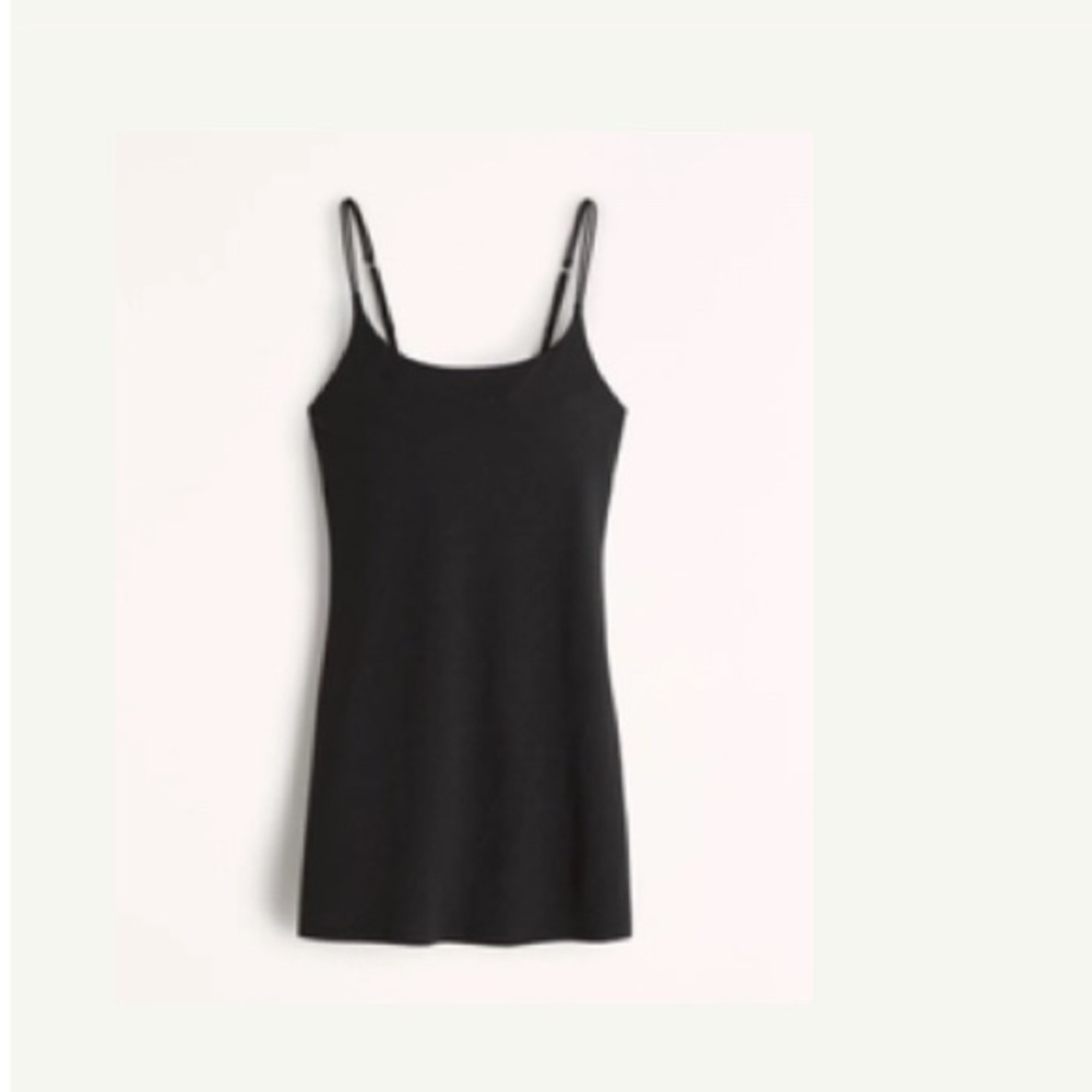 Abercrombie & Fitch Black Fitted Sleeveless Mini Dress